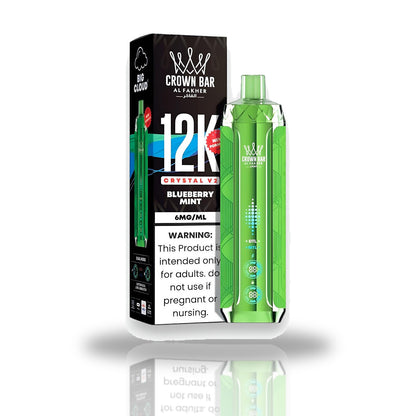 Crown Bar Al Fakher 12K Crystal V2 Disposable Vape — Blueberry Mint