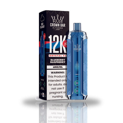 Crown Bar Al Fakher 12K Crystal V2 Disposable Vape — Blueberry Raspberry