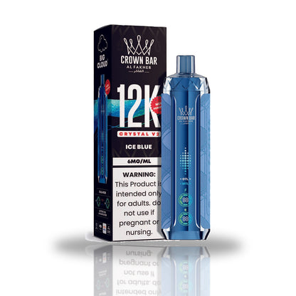 Crown Bar Al Fakher 12K Crystal V2 Disposable Vape — Ice Blue