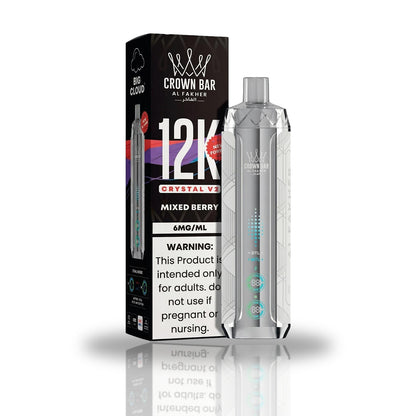 Crown Bar Al Fakher 12K Crystal V2 Disposable Vape — Mixed Berry