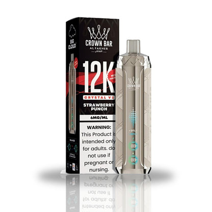 Crown Bar Al Fakher 12K Crystal V2 Disposable Vape — Strawberry Punch