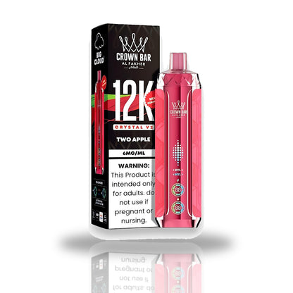 Crown Bar Al Fakher 12K Crystal V2 Disposable Vape — Two Apple