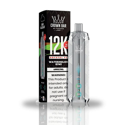 Crown Bar Al Fakher 12K Crystal V2 Disposable Vape — Watermelon Kiwi