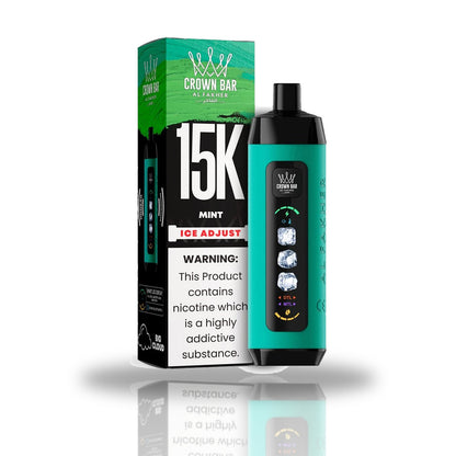 Crown Bar Al Fakher 15K Ice Adjust Disposable Vape — Mint