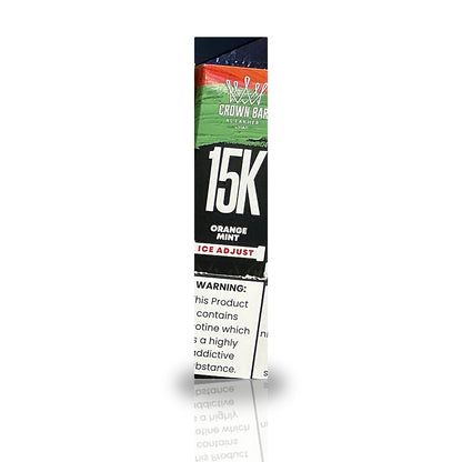 Crown Bar Al Fakher 15K Ice Adjust Disposable Vape — Orange Mint