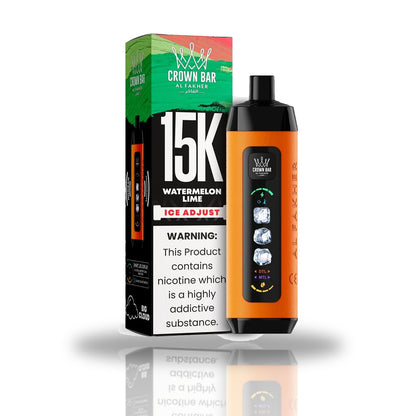 Crown Bar Al Fakher 15K Ice Adjust Disposable Vape — Watermelon Lime