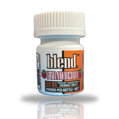 Blend 100MG chewable tablets 10ct bottle - Strawberry - 3-D product view