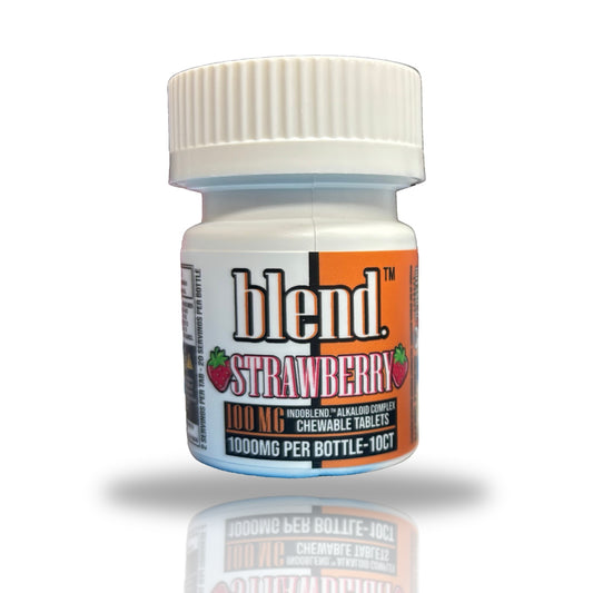 Blend 100MG chewable tablets 10ct bottle - Strawberry - 3-D product view