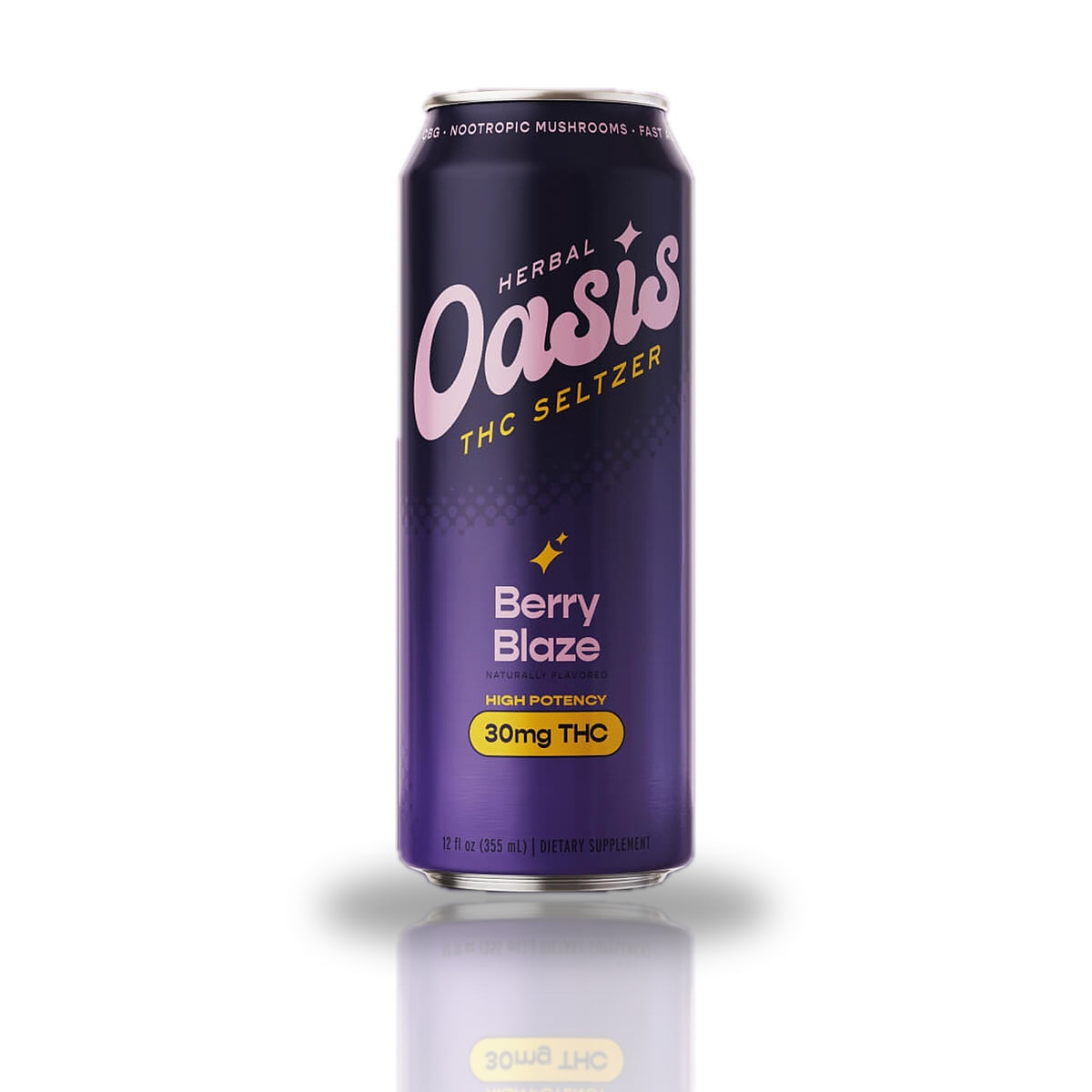 Berry Blaze — can — Herbal Oasis THC Seltzer 30MG THC