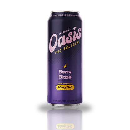 Berry Blaze — can — Herbal Oasis THC Seltzer 30MG THC