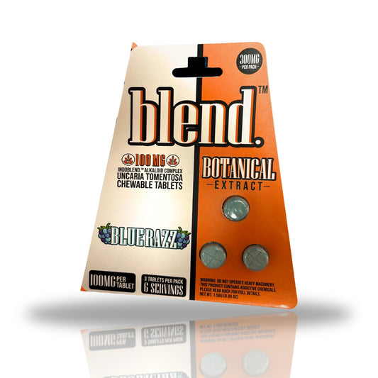 Blend 100MG chewable tablets 3ct card - Blue Razz - 3-D product view