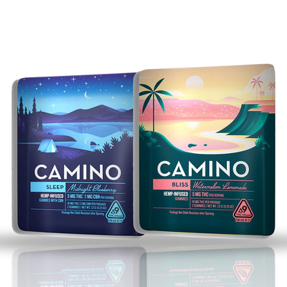 Camino hemp-infused Delta-9 gummies 2ct pouch — all options