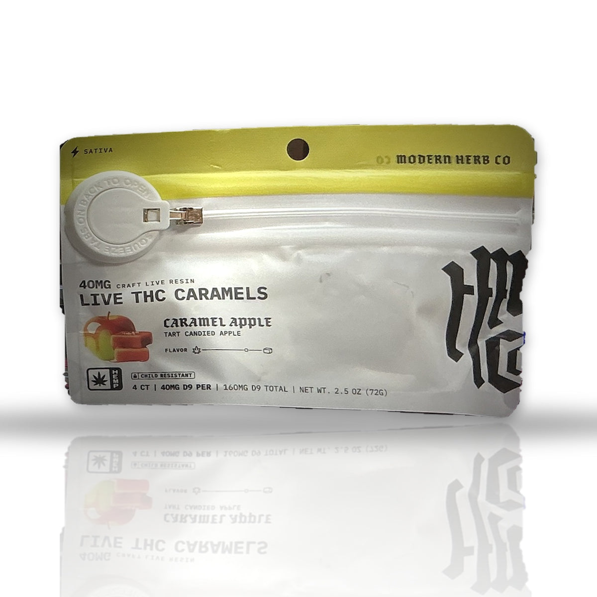 Modern Herb Co live THC caramels 4ct bag — Caramel Apple (Sativa)