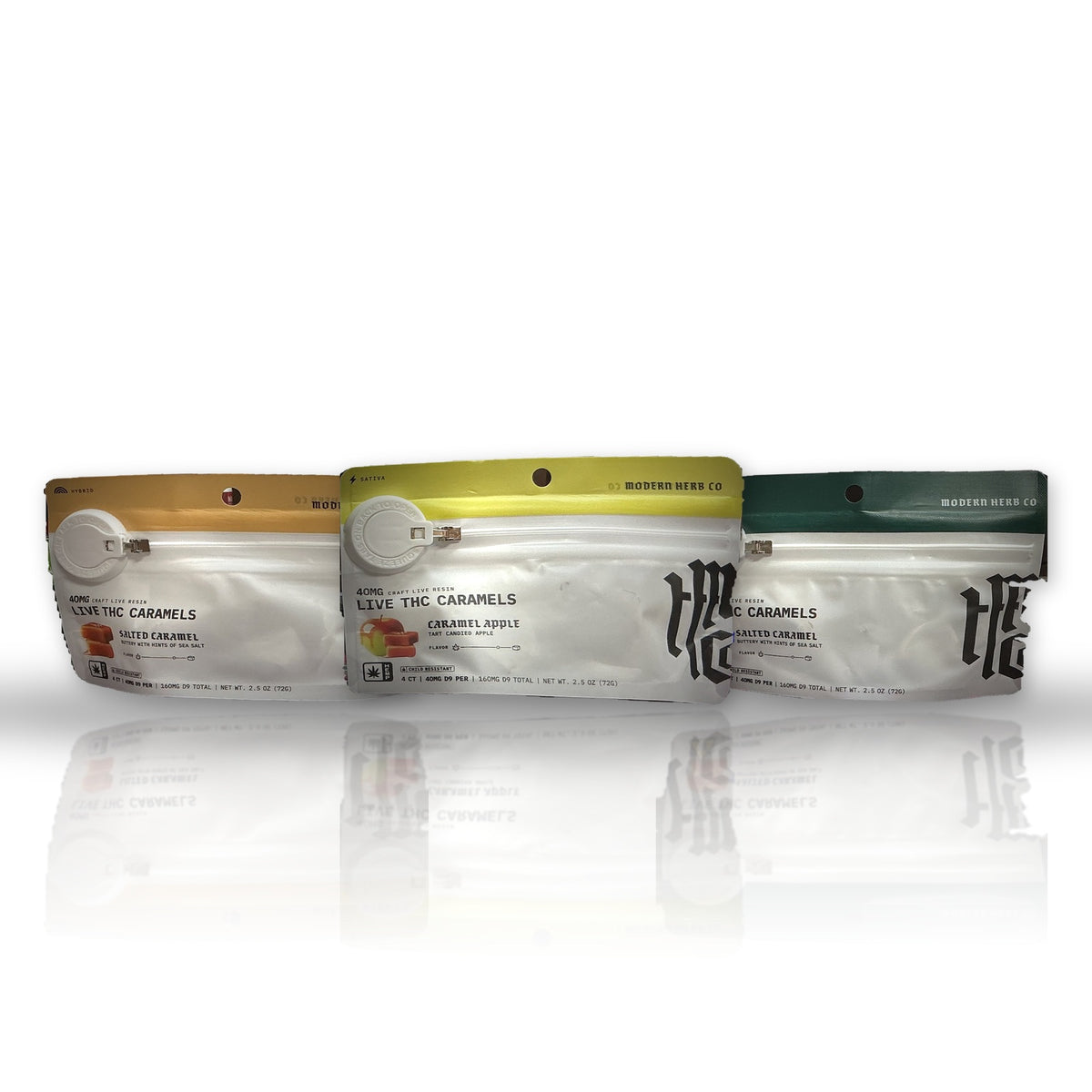 Modern Herb Co live THC caramels 4ct bag — all flavors