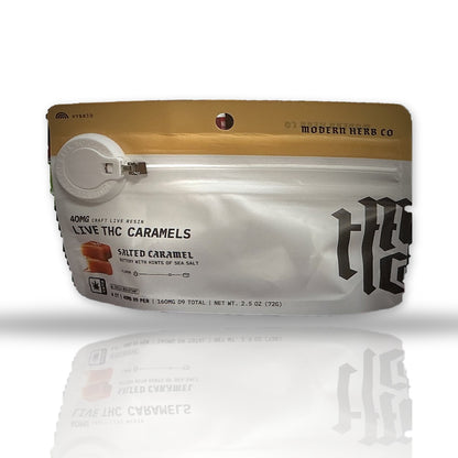 Modern Herb Co live THC caramels 4ct bag — Salted Caramel (Hybrid)