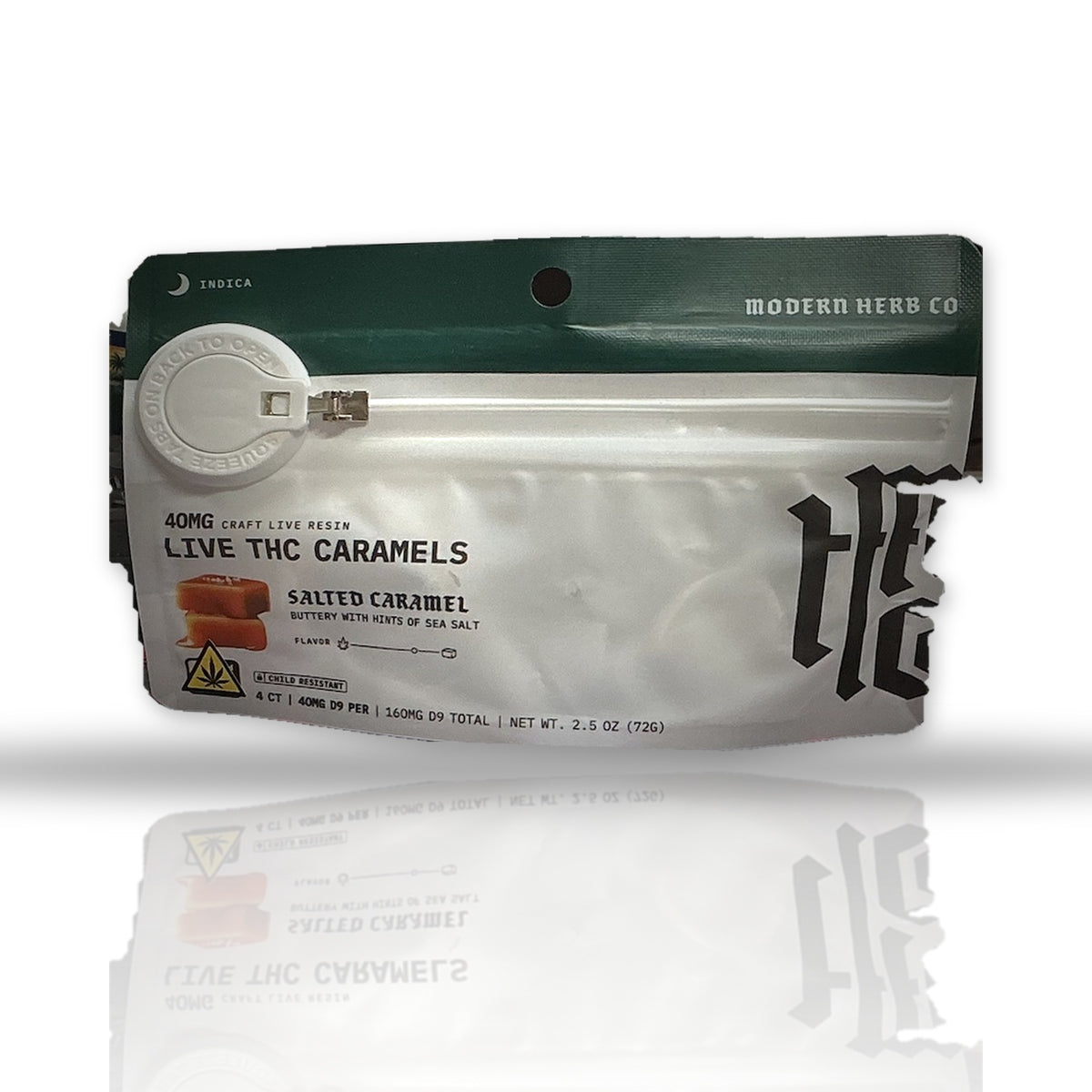 Modern Herb Co live THC caramels 4ct bag — Salted Caramel (Indica)