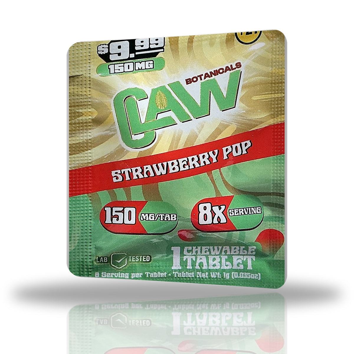 Claw Botanicals 150MG cat's claw chewable tablet 1ct sachet — Strawberry Pop