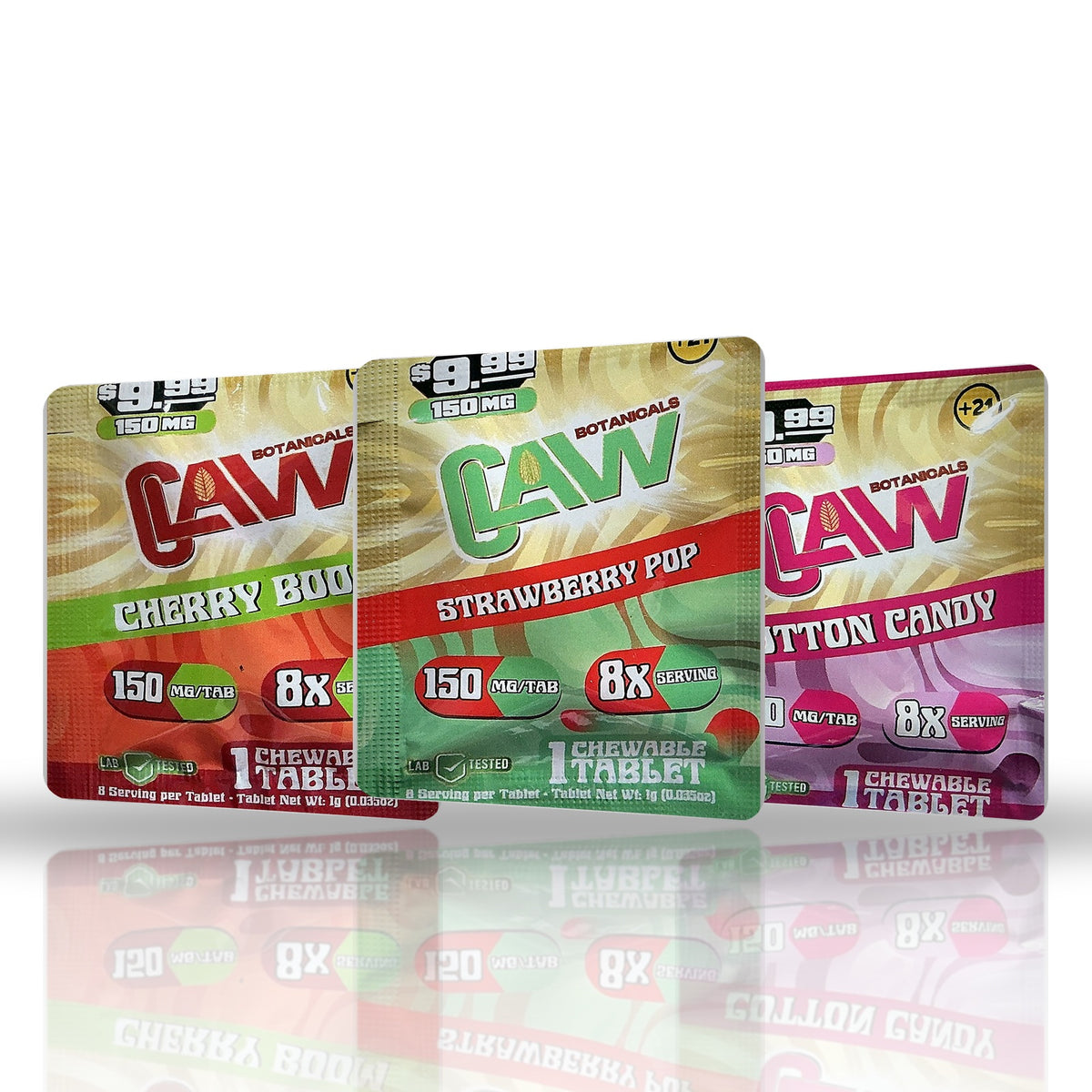 Claw Botanicals 150MG cat's claw chewable tablet 1ct sachet — all flavors