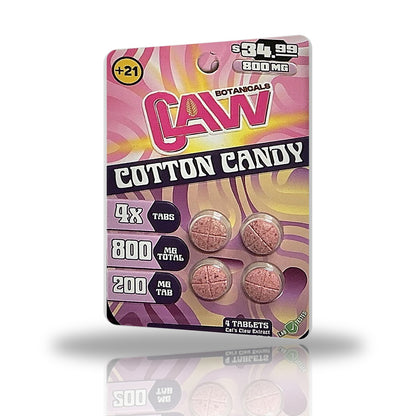 Claw Botanicals 800MG cat's claw tablets 4ct blister card — Cotton Candy