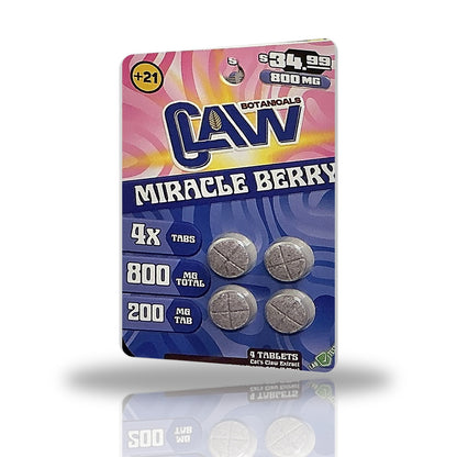 Claw Botanicals 800MG cat's claw tablets 4ct blister card — Miracle Berry