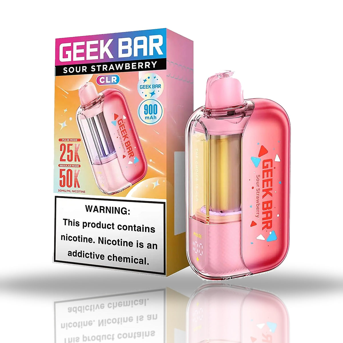 Sour Strawberry — device — Geek Bar CLR 50K Disposable Vape