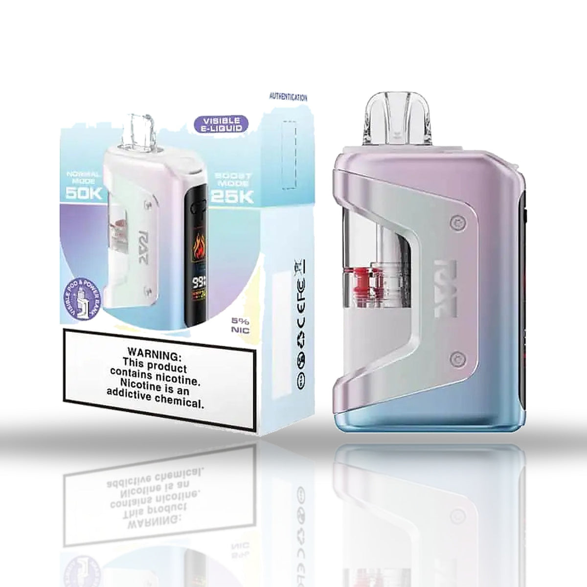 White Gummy — kit — RAZ Vue 50K Vape Kit