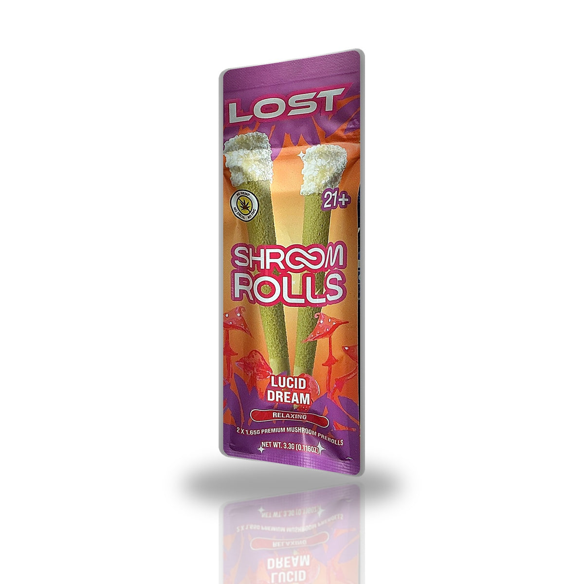 Lost Shroom Rolls Lucid Dream mushroom pre-rolls 2ct pouch