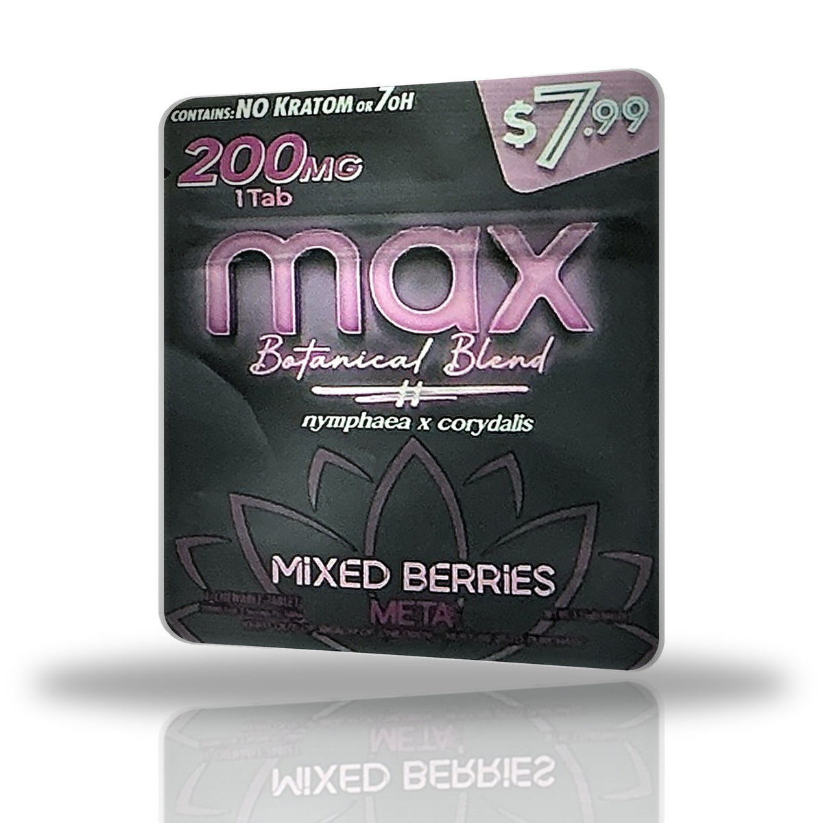 Meta Tabz Max Botanical Blend 200MG tablet 1ct pouch, blue lotus x corydalis — Mixed Berries