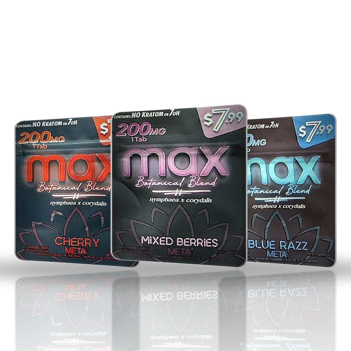 Meta Tabz Max Botanical Blend 200MG tablet 1ct pouch, blue lotus x corydalis — all flavors