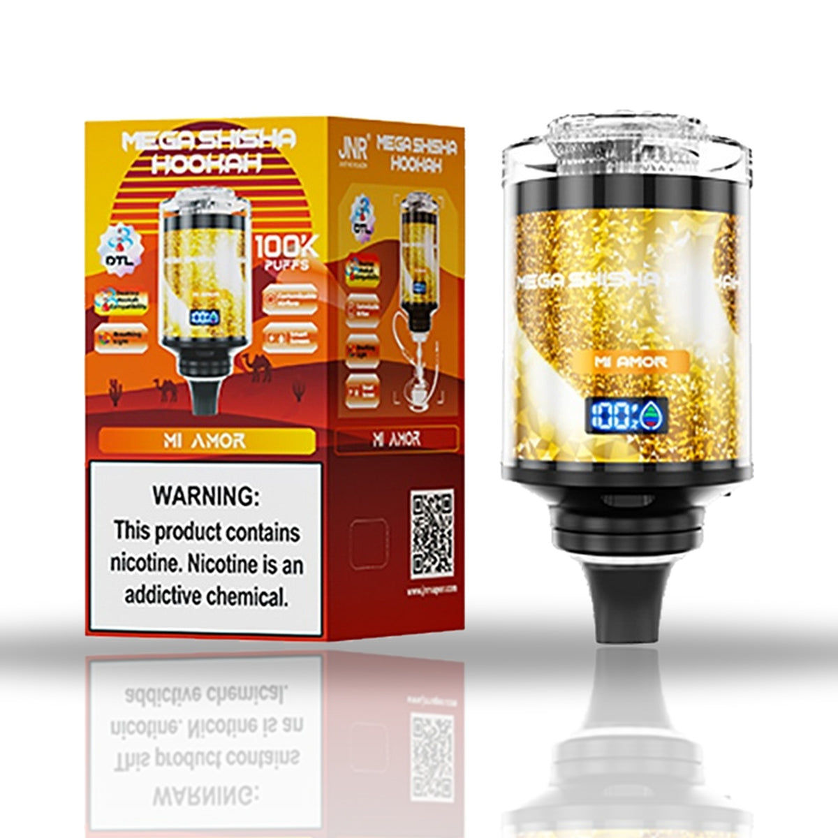 JNR Mega Shisha Hookah 100K Disposable Hookah Vape — Mi Amor