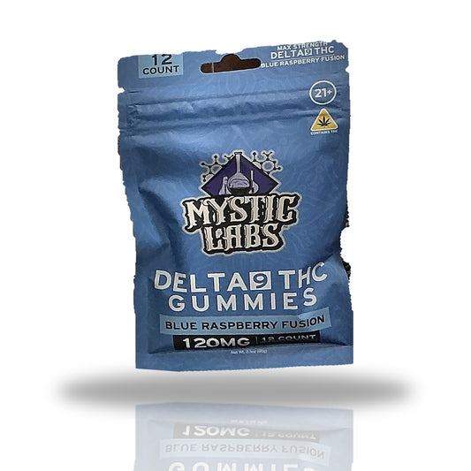 Mystic Labs Delta 9 THC Gummies 12ct — Blue Raspberry Fusion