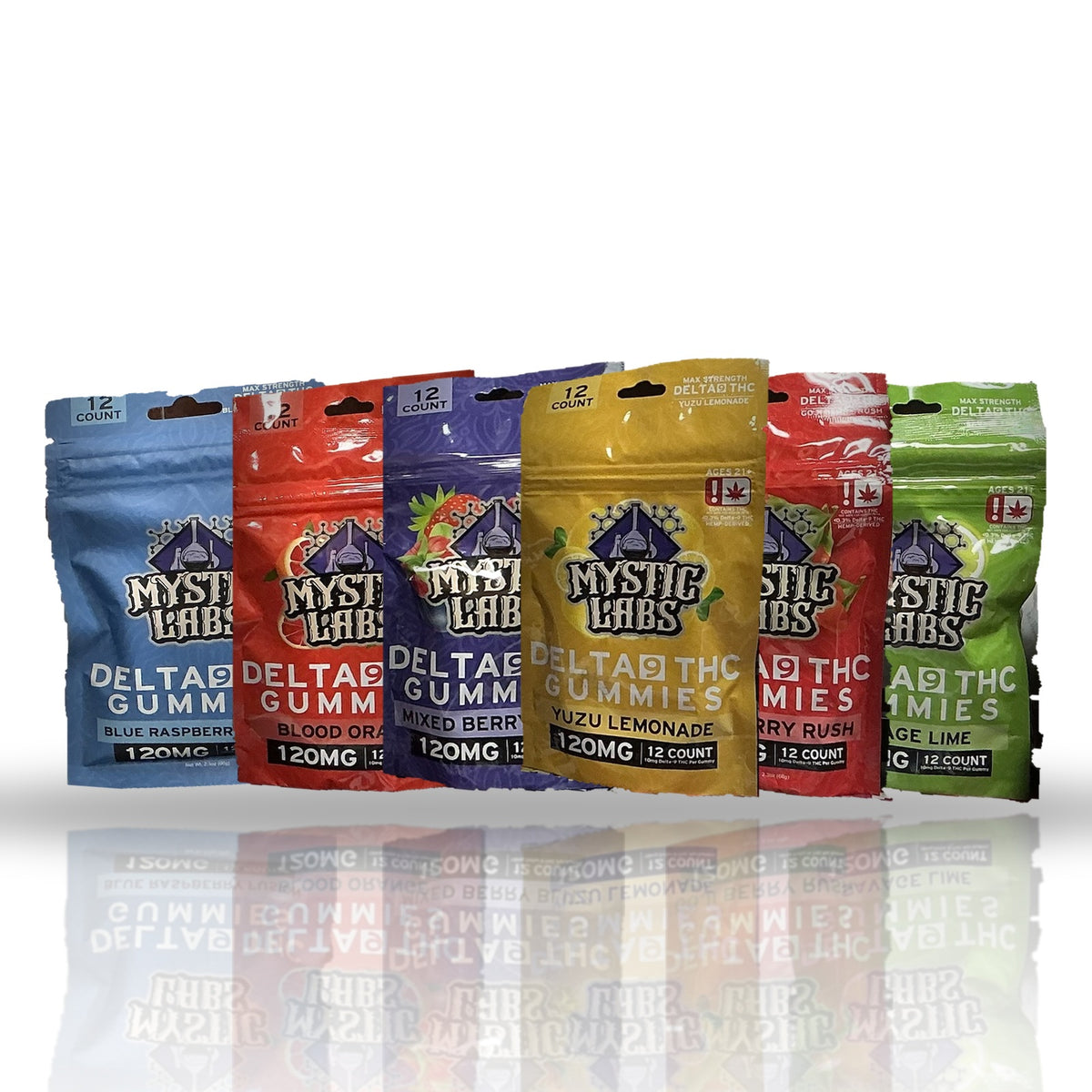 Mystic Labs Delta 9 THC Gummies 12 count 120MG — all flavors