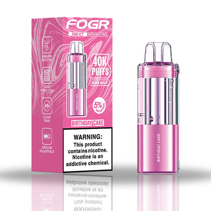 Birthday Cake — box & pod — Fogr Next 40K Pod