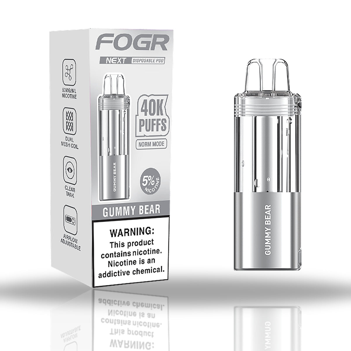 Gummy Bear — box & pod — Fogr Next 40K Pod