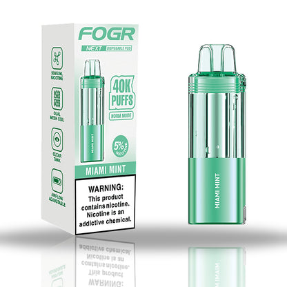 Miami Mint — box & pod — Fogr Next 40K Pod