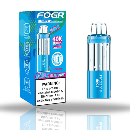 Sour Blue Dust — box & pod — Fogr Next 40K Pod