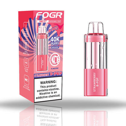 Strawberry B-Pop — box & pod — Fogr Next 40K Pod