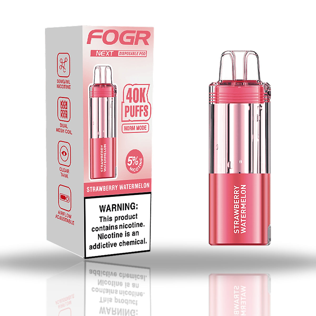Strawberry Watermelon — box & pod — Fogr Next 40K Pod