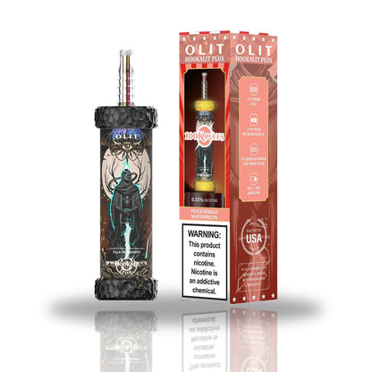 OLIT Hookalit Plus 100K Puffs Disposable Hookah Vape — Peach Mango Watermelon
