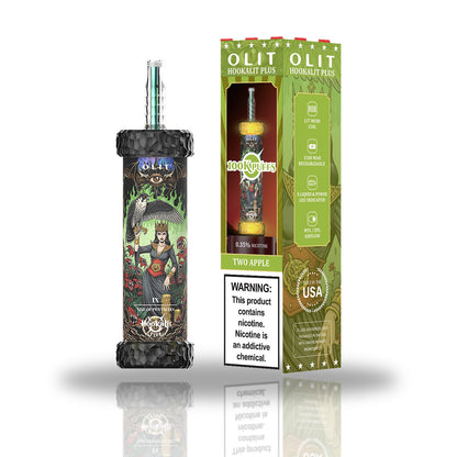 OLIT Hookalit Plus 100K Puffs Disposable Hookah Vape — Two Apple