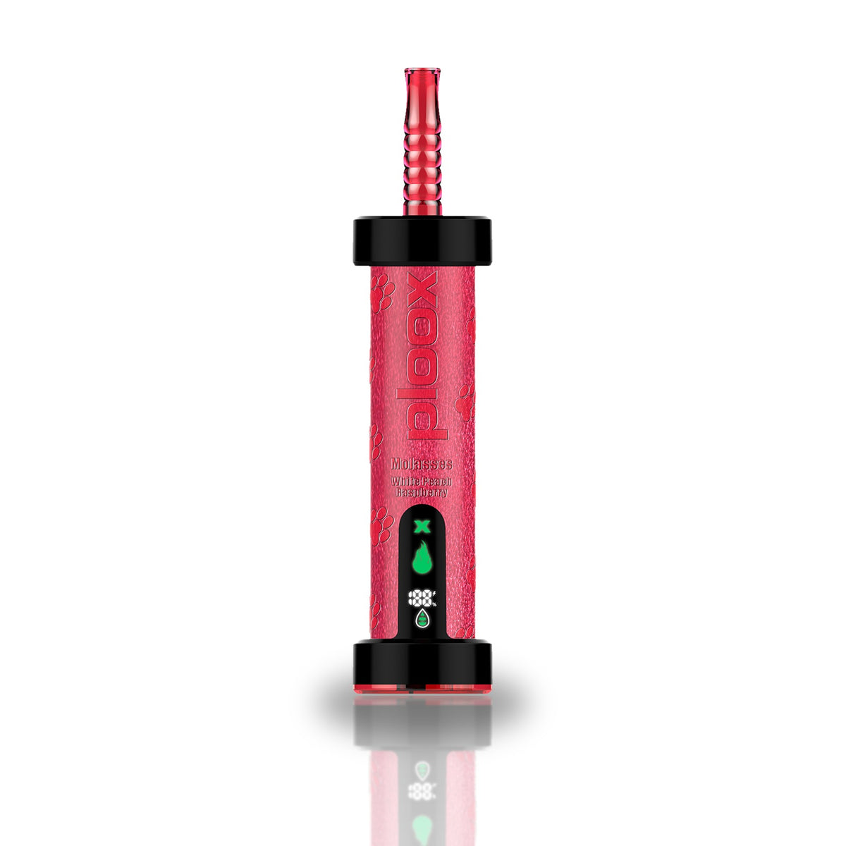 Ploox Molasses 75K Disposable Hookah Vape — White Peach Raspberry