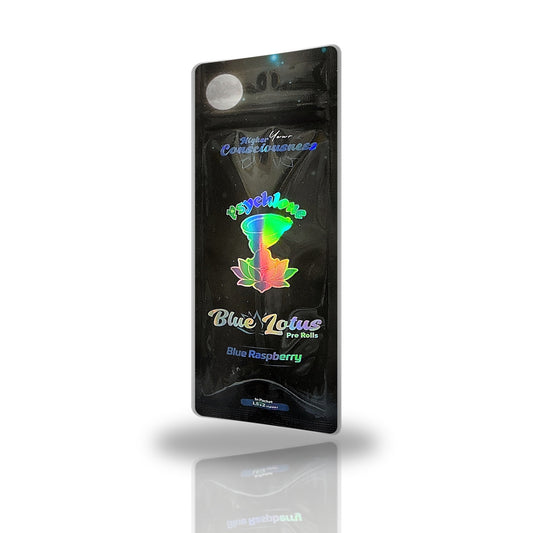Higher Your Consciousness Psyclone Blue Raspberry blue lotus pre-rolls 2ct pouch
