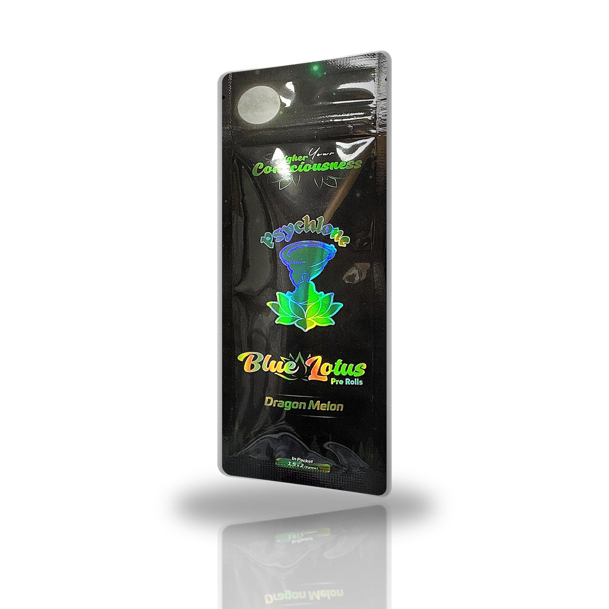 Higher Your Consciousness Psyclone Dragon Melon blue lotus pre-rolls 2ct pouch