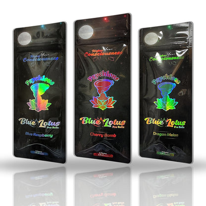 Higher Your Consciousness Psyclone Blue Lotus Pre-Rolls 2ct - Blue Raspberry, Cherry Bomb, Dragon Melon