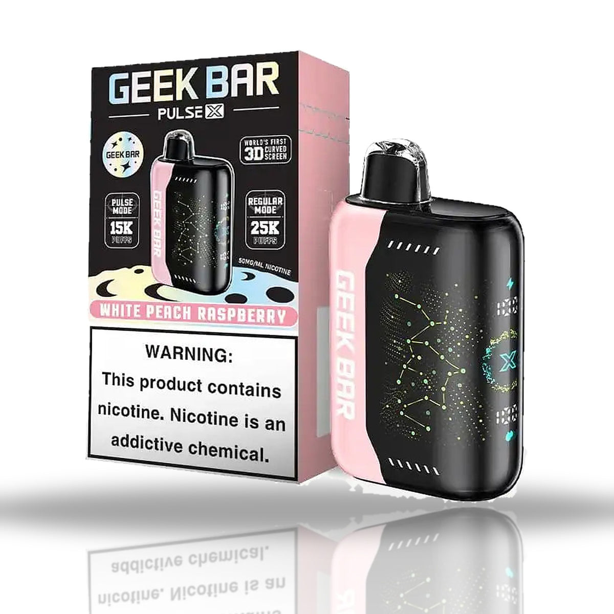 Geek Bar Pulse X 25K — White Peach Raspberry