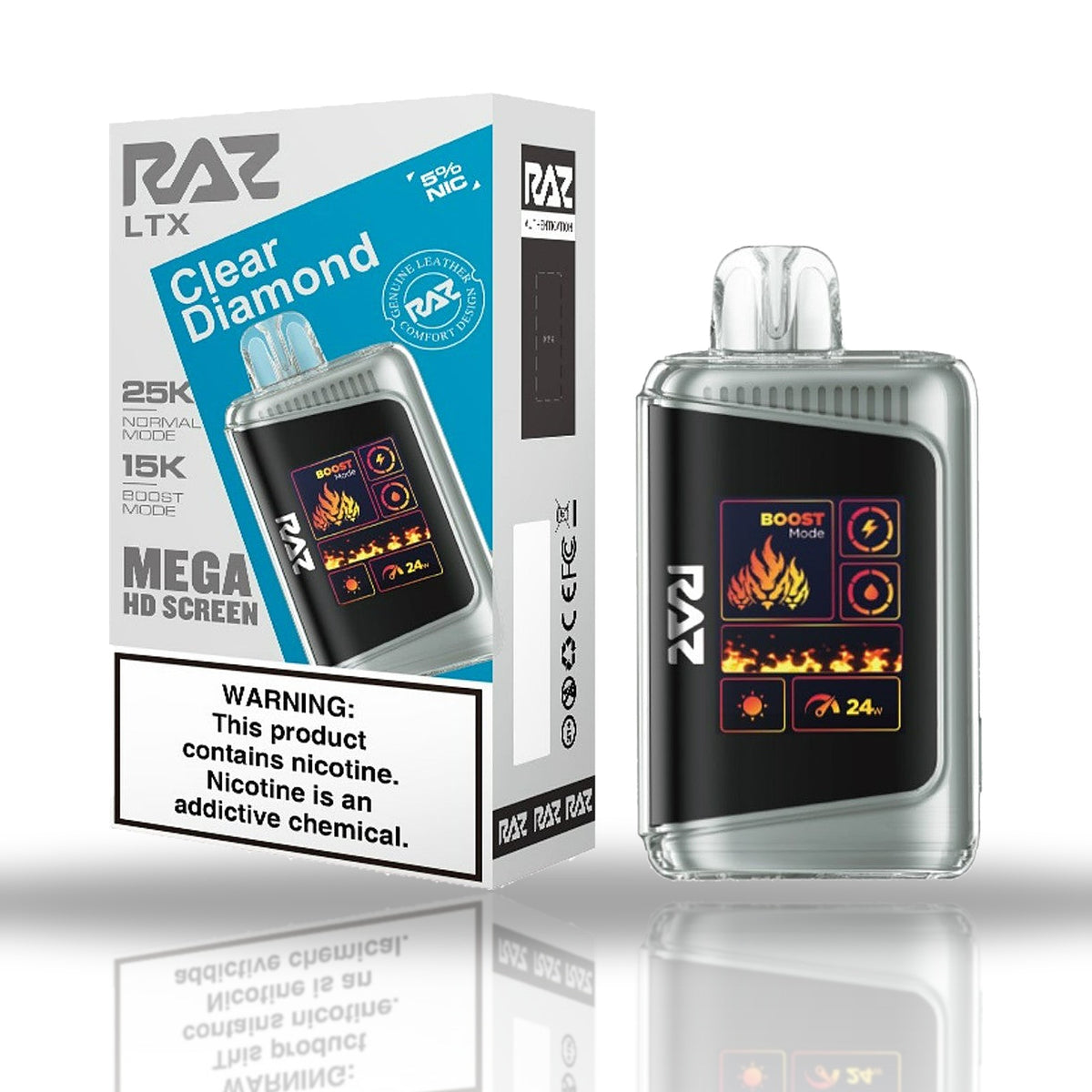 RAZ LTX 25K Disposable Vape — Clear Diamond