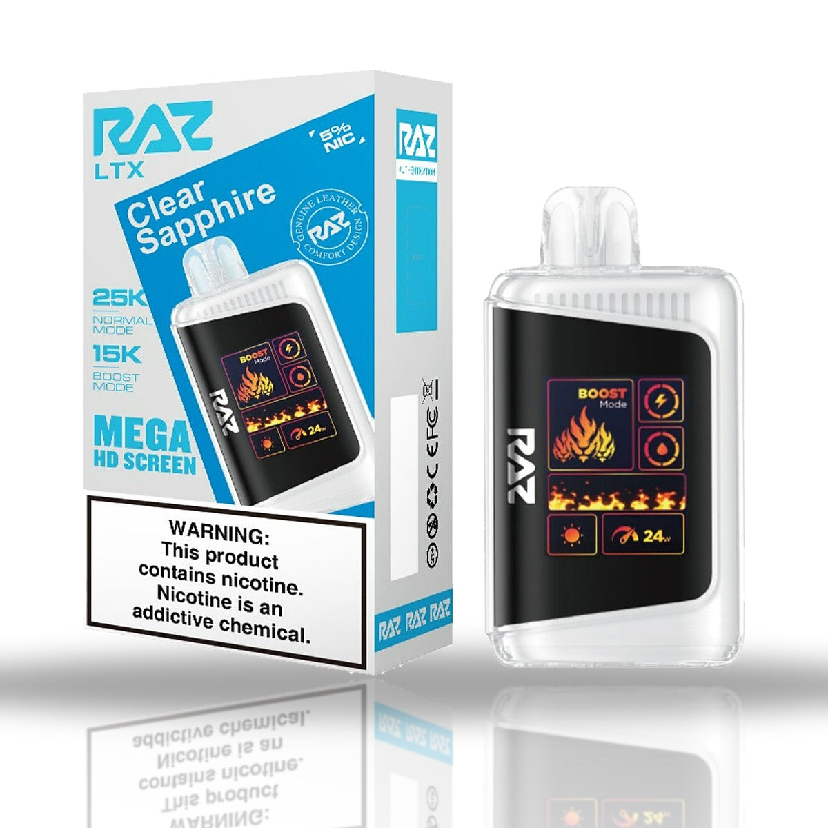 RAZ LTX 25K Disposable Vape — Clear Sapphire