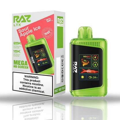 RAZ LTX 25K Disposable Vape — Sour Apple Ice
