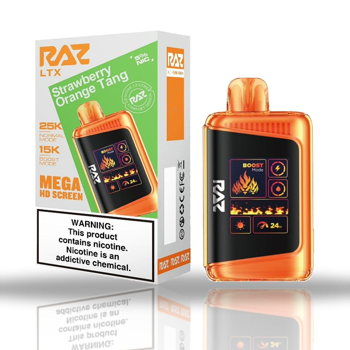 RAZ LTX 25K Disposable Vape — Strawberry Orange Tang