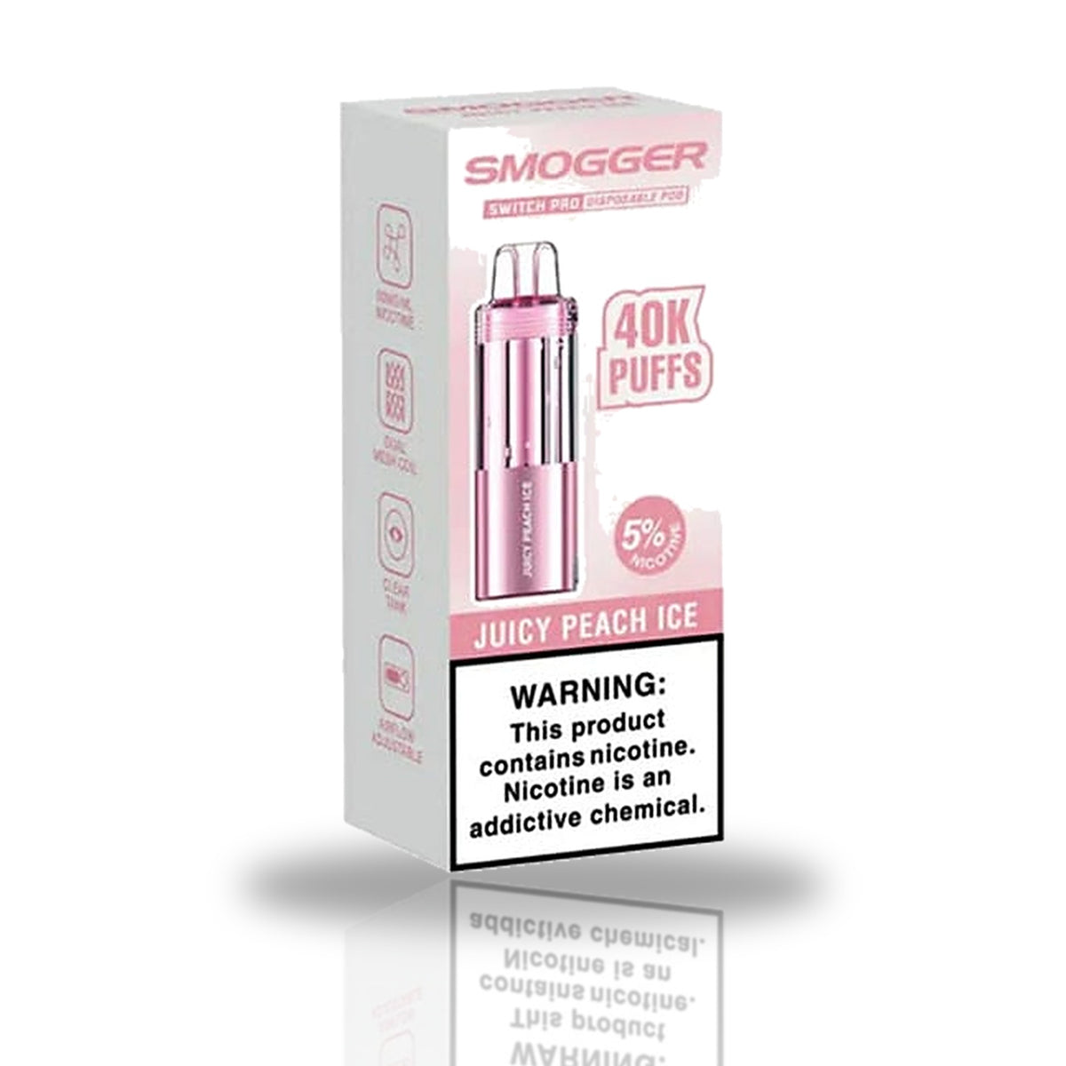 Juicy Peach Ice — pod — Smogger Switch Pro 40K